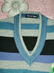 Striped V-Neck Sweater