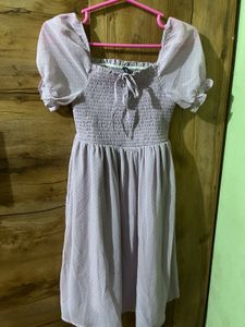 Cute Lilac Polka Dot Dress