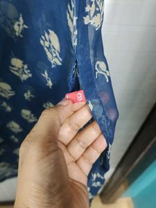 Biba Embroidered Blue Kurta