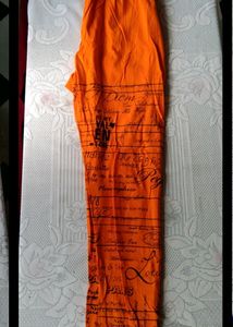 Orang &amp; Black Leggings XXL