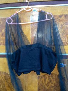 Chic Black Crop Top XL