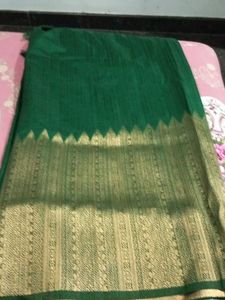 Green & Gold Banarasi Silk Saree