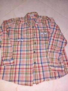 Vintage Plaid Heart Button-Down