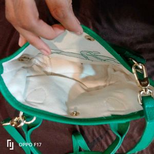 longchamp paris khaki handbag