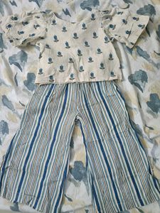 Girls' Floral Top and Pants Set