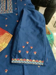 Embroidered Blue Salwar Kameez Set