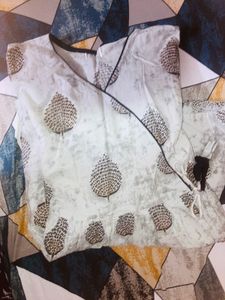 Grey Black Short Kurti