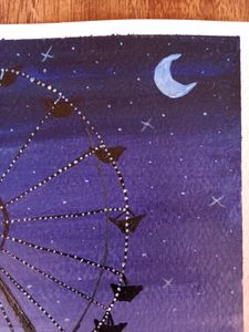 Acrylic On Paper - Starry Ride