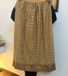 Elegant Gold Embellished Skirt