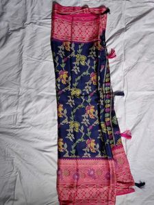 Elegant Floral Silk Saree