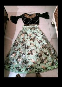Beautiful Lehnga Velvet Choli With Heavy Work