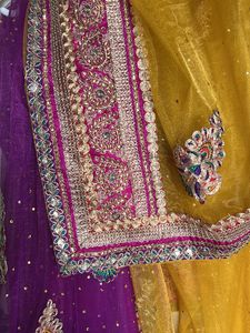 Beautiful Saree In Net N Silk Apt For Festive Wear