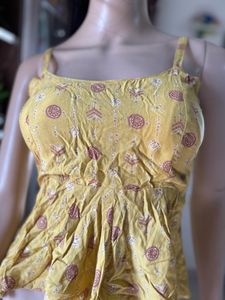 Mustard Colour Crop Top