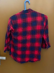 Open Shirt With Attached Crop Top