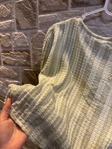 Light Sage Green Puff Sleeve Top