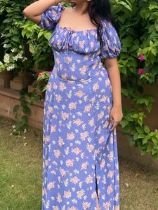 A-line Floral Dress