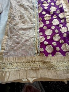 Beautiful Georgette Purple Dress With Embroidery