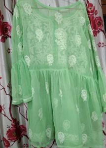Mint Green Embroidered Top