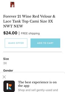 Forever 21 Wine Red Tank Top