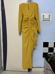 Photoshoot Pintrest Elegant Mustard Party Dress