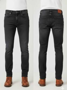 Charcoal Black Jeans Slim Fit Denim Pants