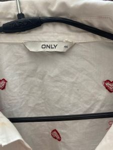 Heart Pattern Top &amp; Denim Shorts