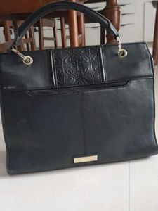 Biba Black Leather Handbag