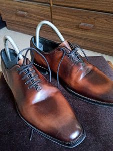 Genuine Leather Patina Wholecut Oxford Sho