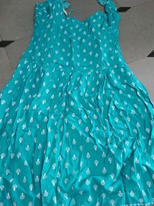 Teal Bohemian Print Dress