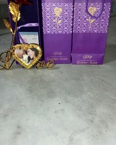 Artificial Love Frame Rose With Stand