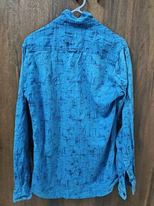 Blue Patterned Casual Shirt