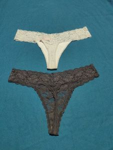 Lace Thong Panties - 2 Pack