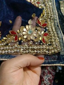 Heavy Bridal Saree With Unstichd Blouse