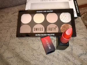Combo Pallete + Red Lipstick