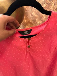 Coral Sheer Top