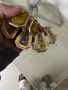 (Anti-tanish)Statement Necklace - Yellow