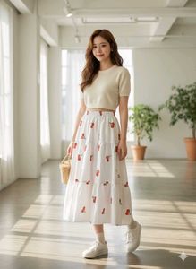 Cherry Print Skirt