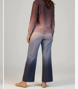 White Chaos Ombre Wide Leg Pants