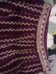 Elegant Purple Lehenga Skirt