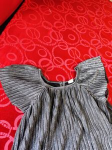 Metallic Silver Top