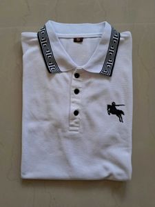 Men's White Polo Tshirt