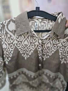 Patterned Button-Up Shirt