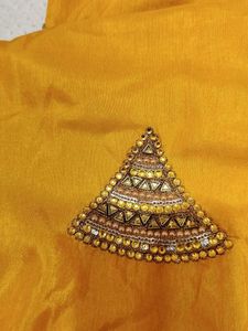 Yellow Embellished Saree