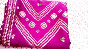 Elegant Purple Bandhani Saree