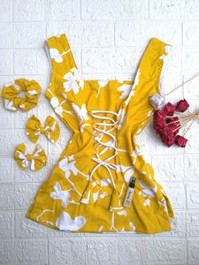 Corset Back Short Kurti 💛