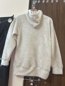 Cozy White Fleece Hoodie