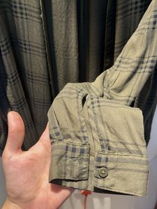 Olive Plaid Button-Down Shirt