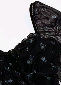 H&amp;M Gathered Mesh Bodycon Dress