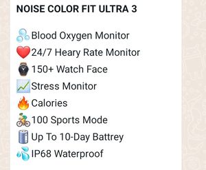 Noice Colour  Fit Ultra 3 Branded Watch For Unisex....Blood Oxygen  Monitor... ❤️24/7 Heavy Rate Monitor...⌚150+ Watch&#39; Face... Calories....