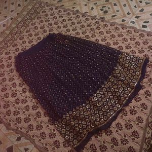 Elegant Navy Blue gagra and top blu